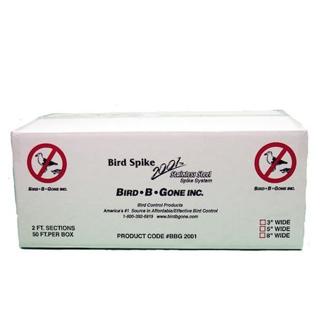 Bird B Gone MMBBG2001-3/50 3in - 50ft. Stainless Steel Bird Spikes